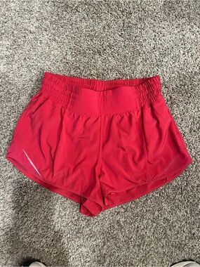 lululemon athletica Red Women's Athletic Shorts - Smocked Waist